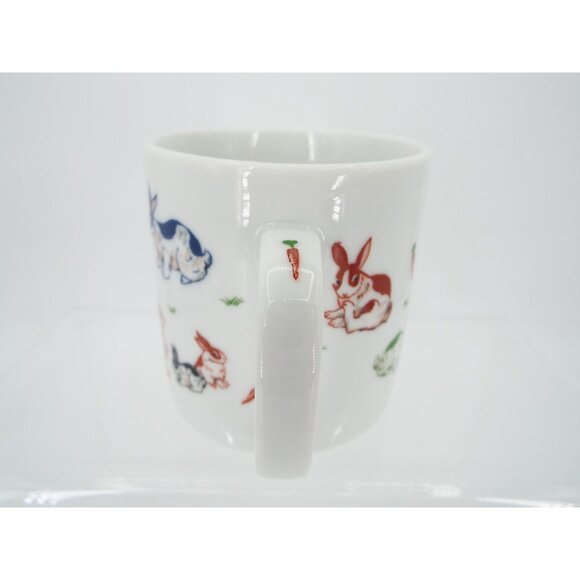 Vintage 1984 Taitu Japan Ceramic 3-Piece Bunny Rabbit Set - Plate, Bowl, Cup - Picture 8 of 13